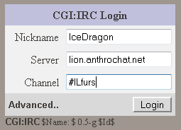 CGI:IRC login form sample